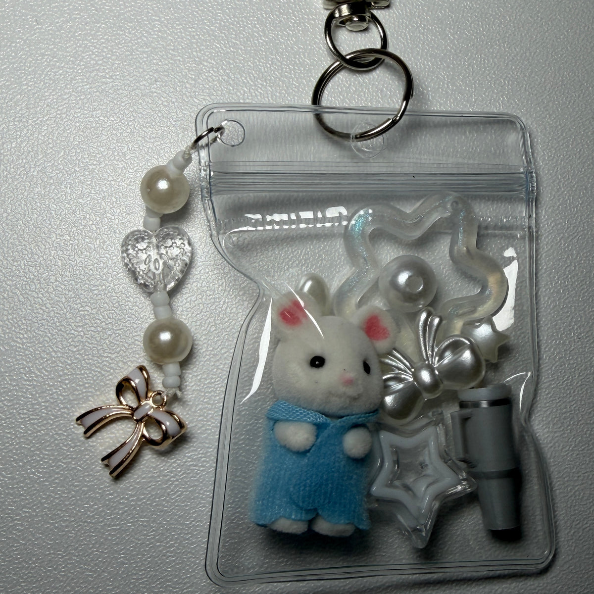 White mouse mini trinket pouch 🐭