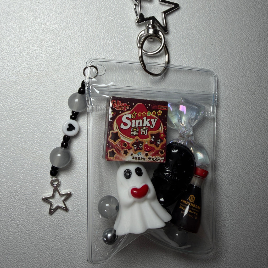 Black ghost mini trinket pouch 🖤👻