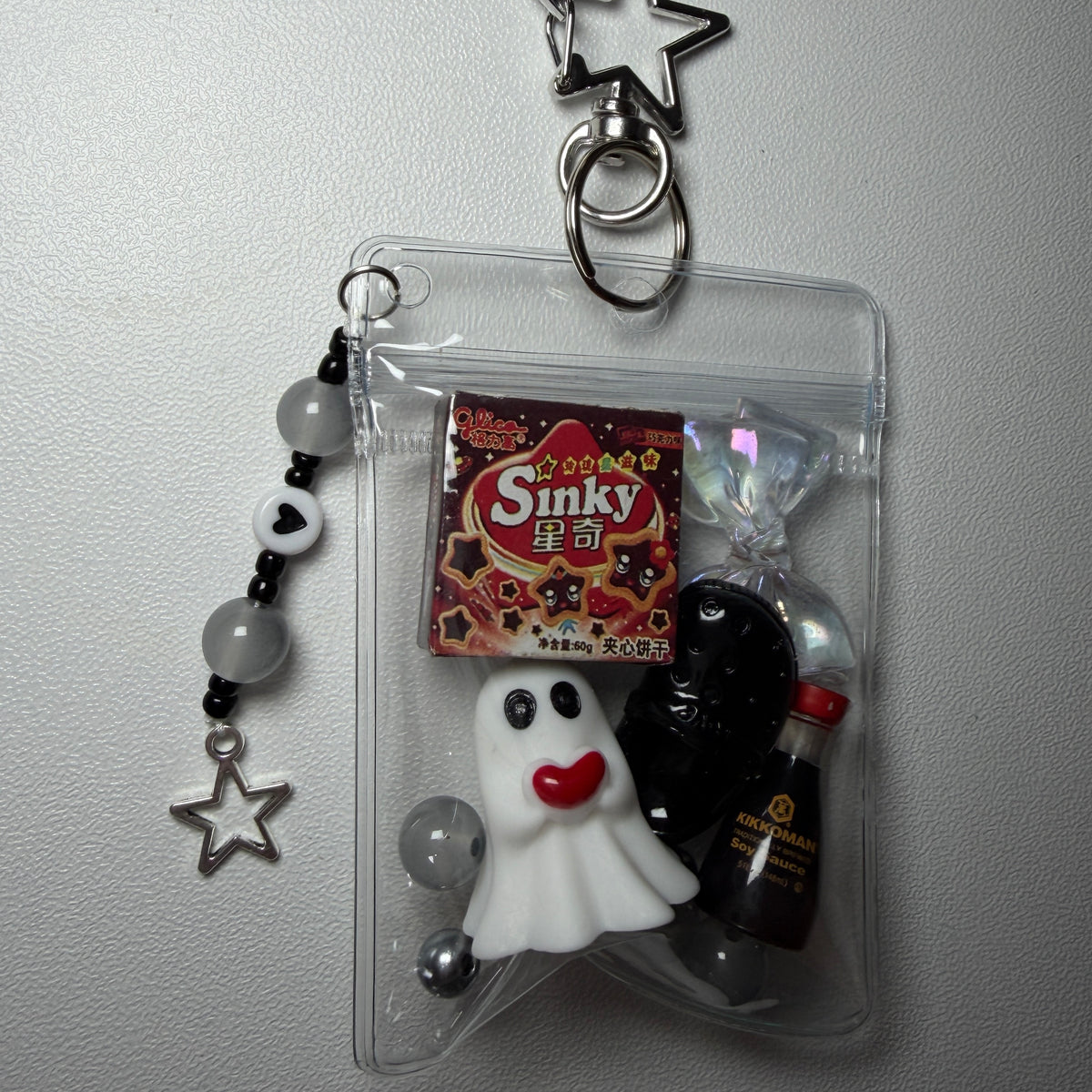 Black ghost mini trinket pouch 🖤👻