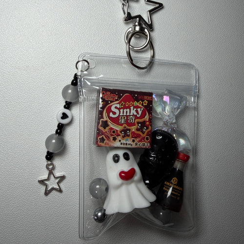 Black ghost mini trinket pouch 🖤👻