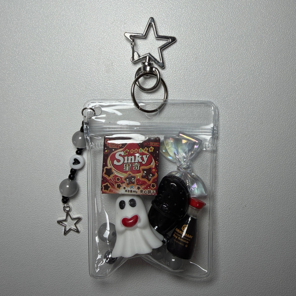 Black ghost mini trinket pouch 🖤👻