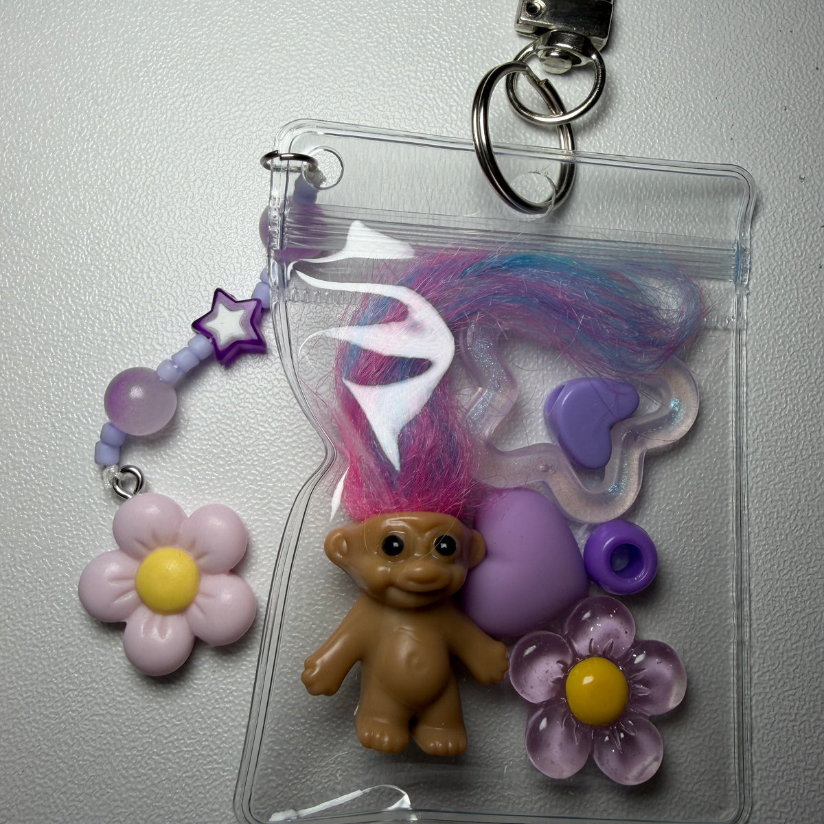 Purple Troll mini trinket pouch 💜