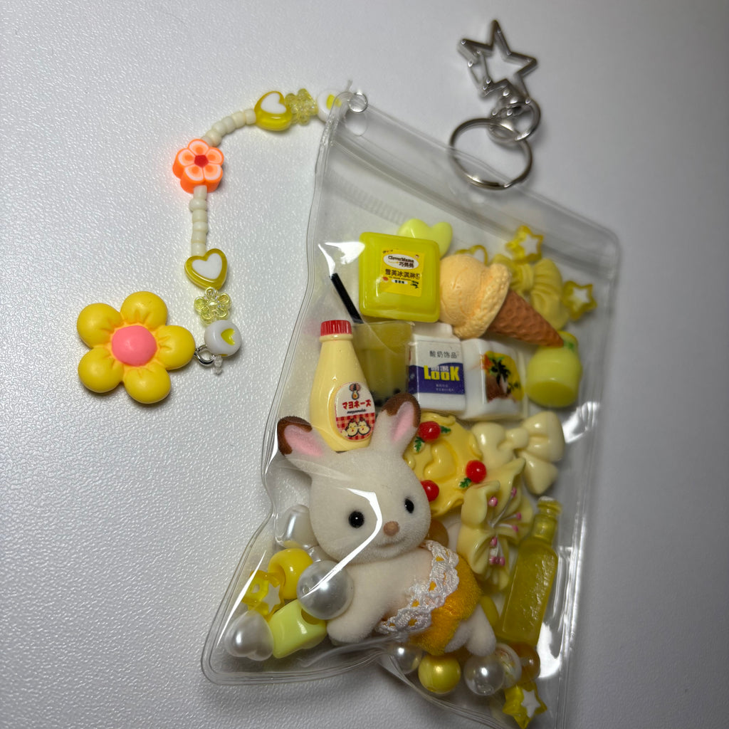 Yellow bunny trinket pouch 💛