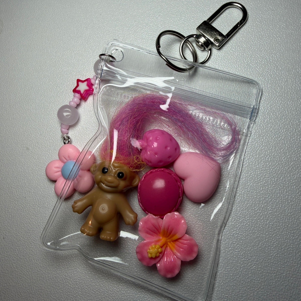 Pink Troll mini trinket pouch 🩷