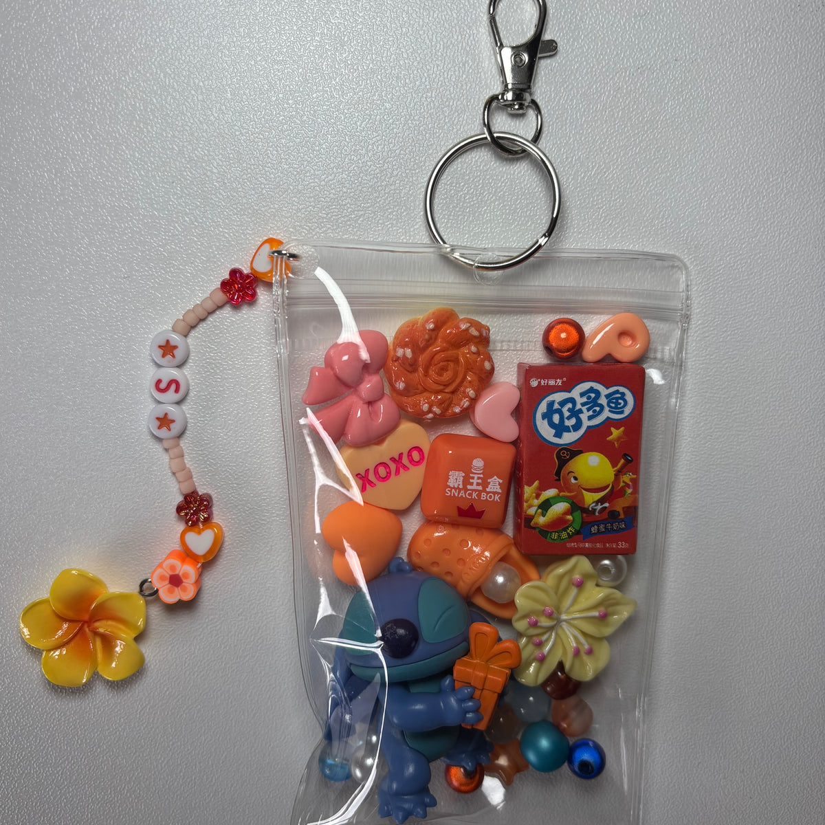 Orange Stitch trinket pouch🧡