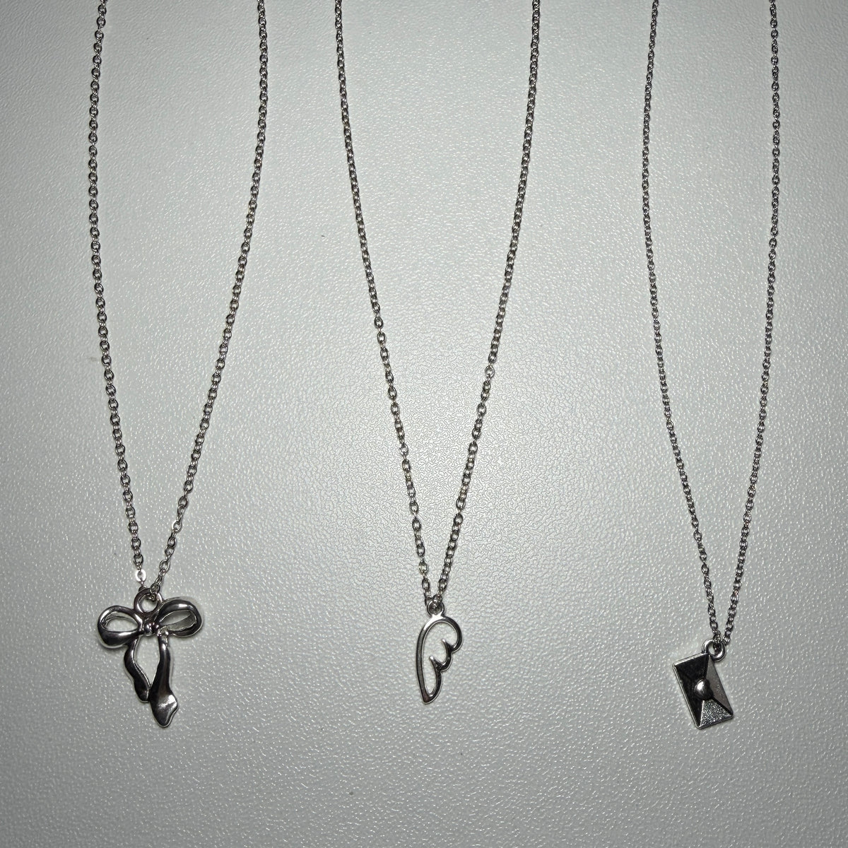 Silver charm necklaces 🩶