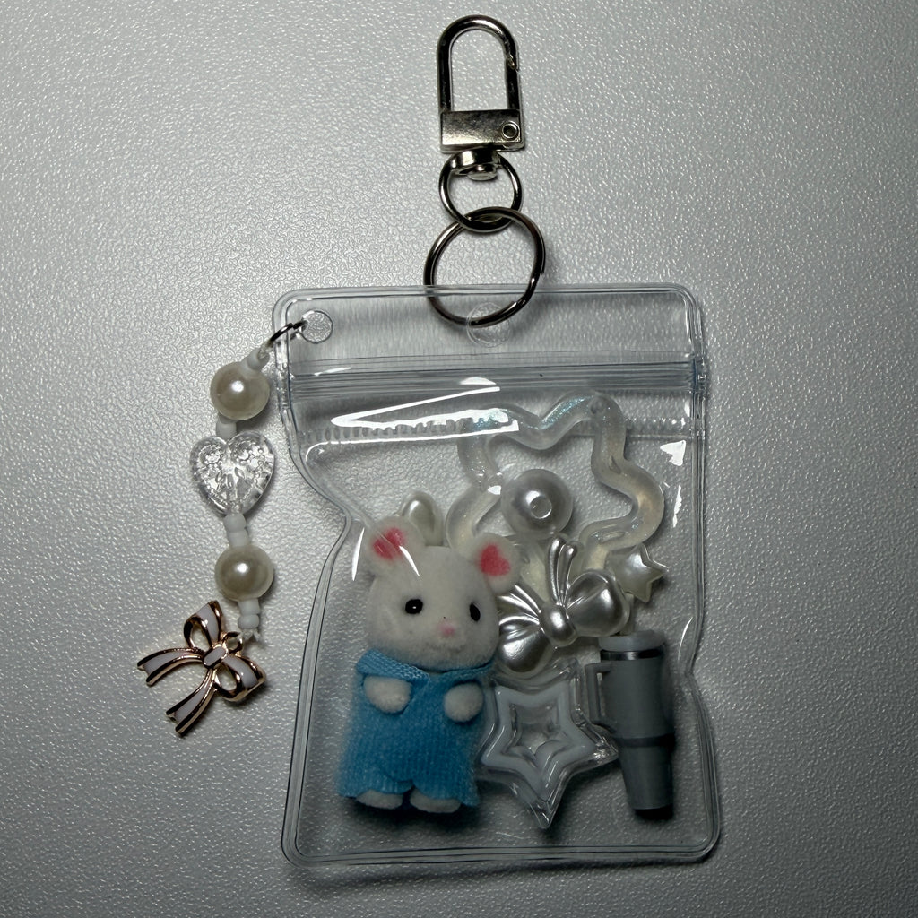 White mouse mini trinket pouch 🐭