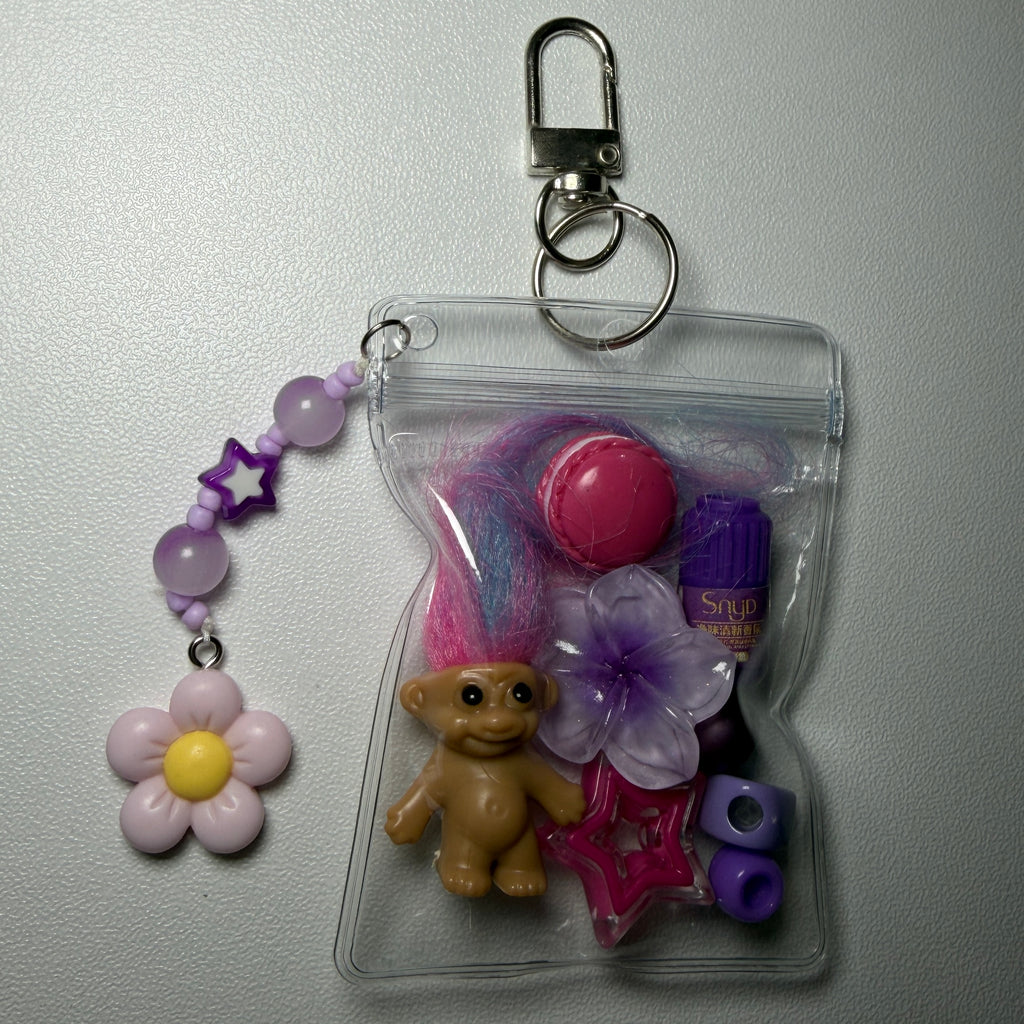 Purple trolls mini trinket pouch 💜