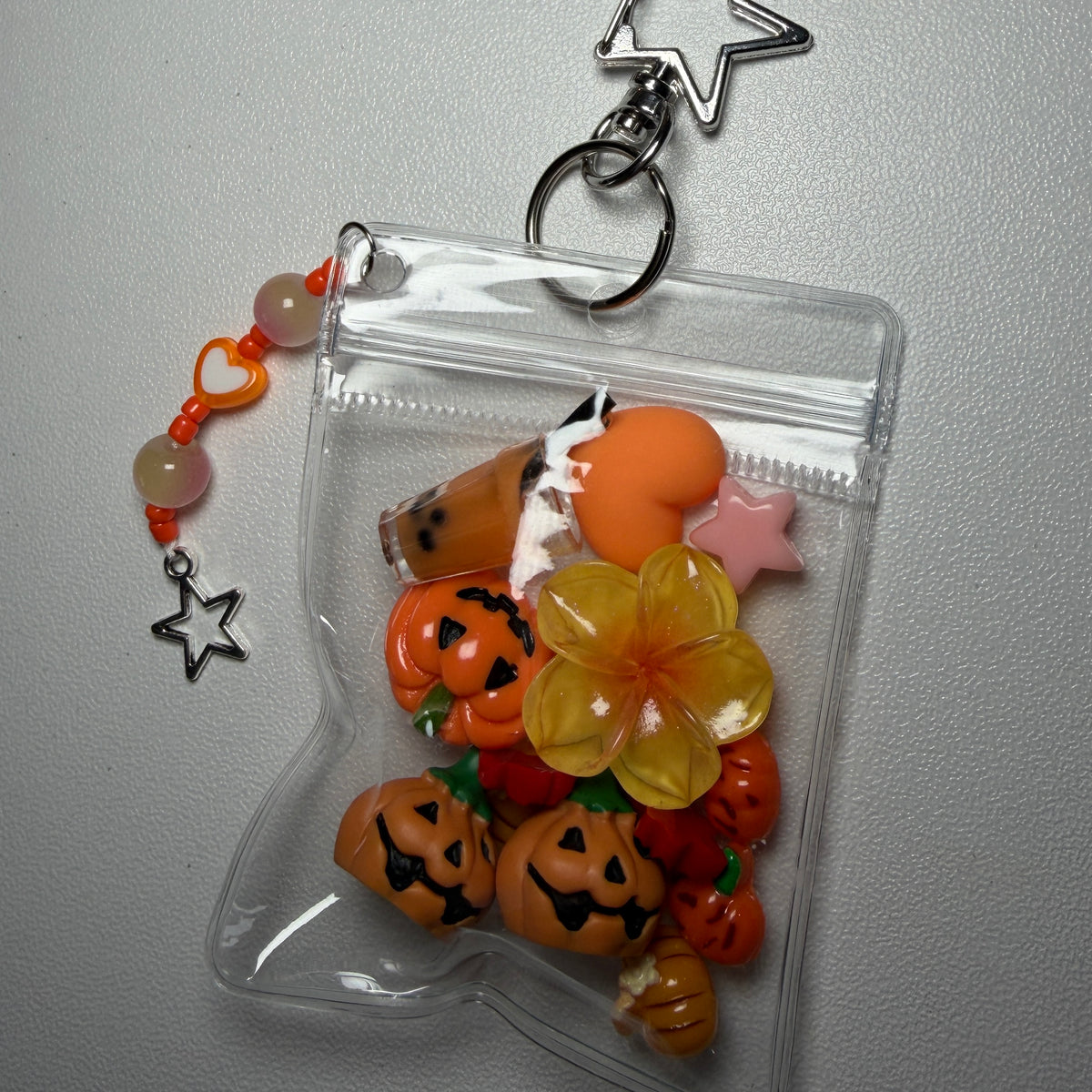Orange pumpkin mini trinket pouch 🧡🎃