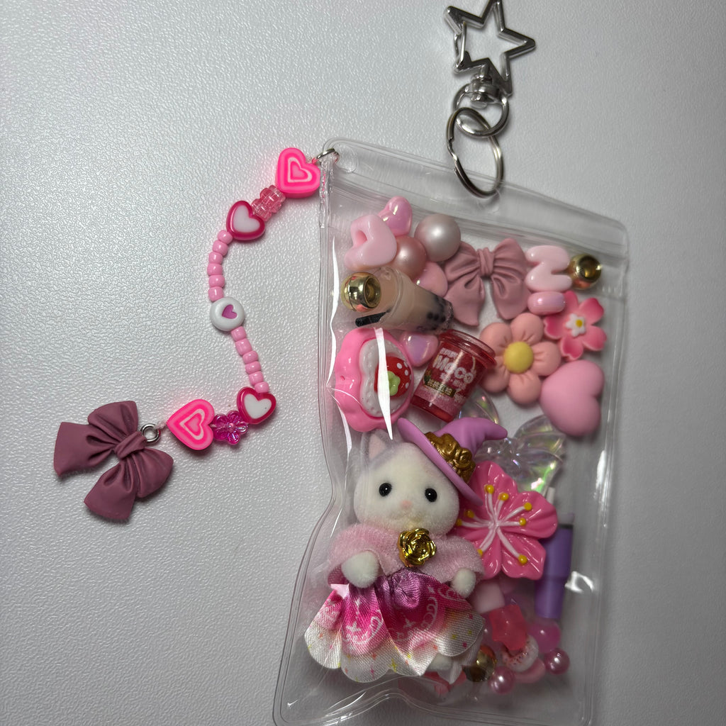 Pink witch cat trinket pouch 🩷