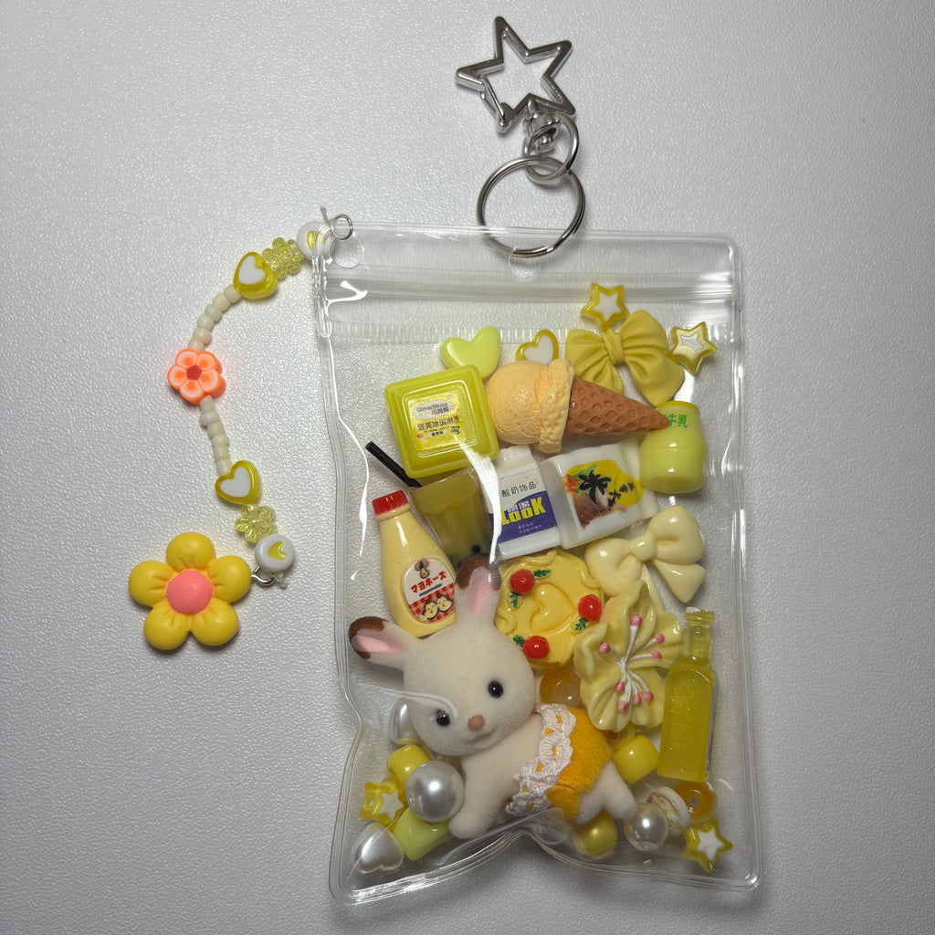 Yellow bunny trinket pouch 💛