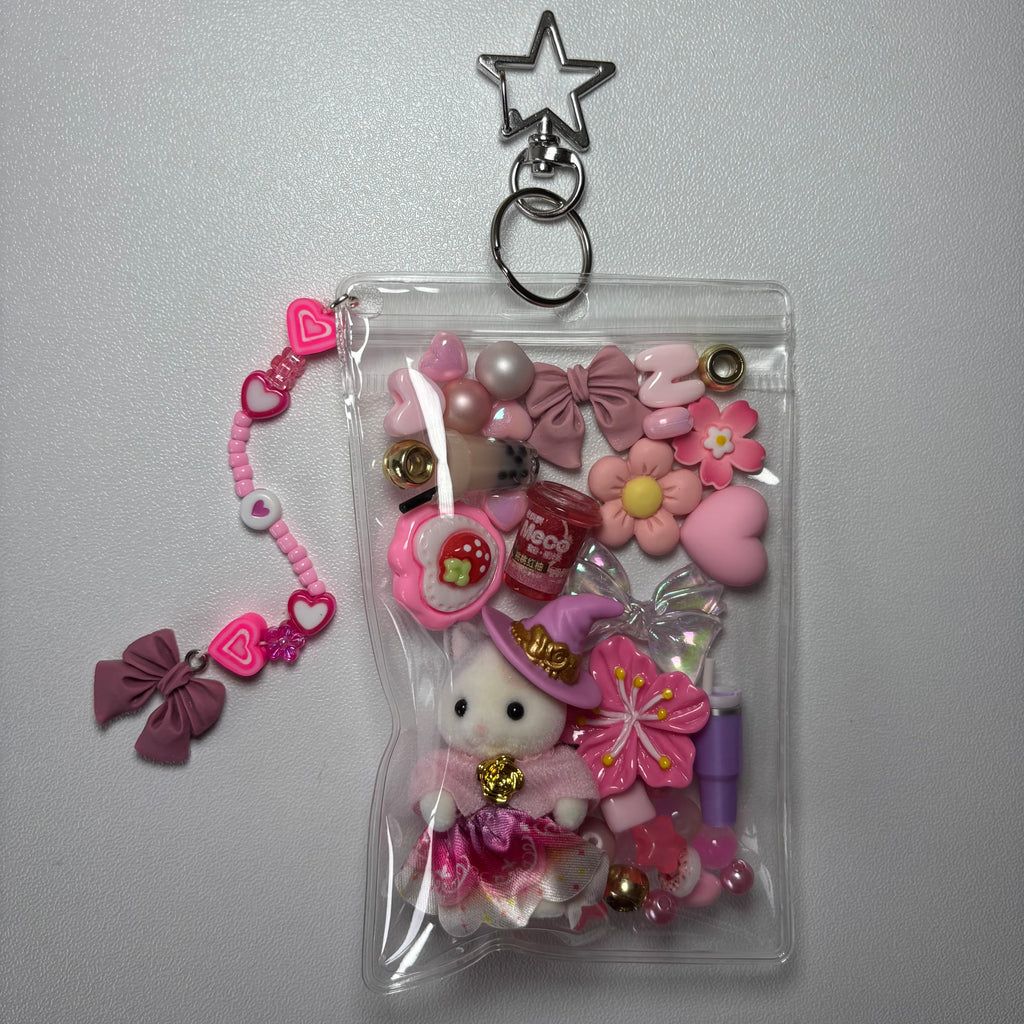 Pink witch cat trinket pouch 🩷