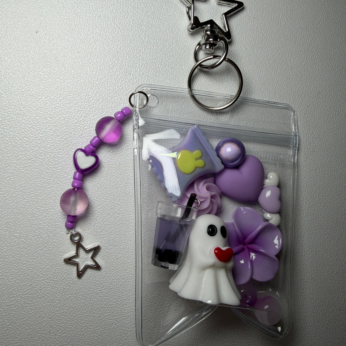 Purple ghost mini trinket pouch 💜👻