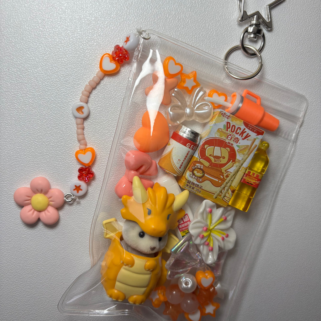Orange dragon husky trinket pouch 🧡