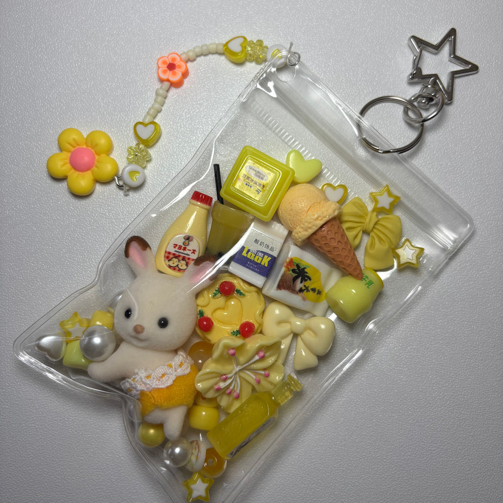 Yellow bunny trinket pouch 💛