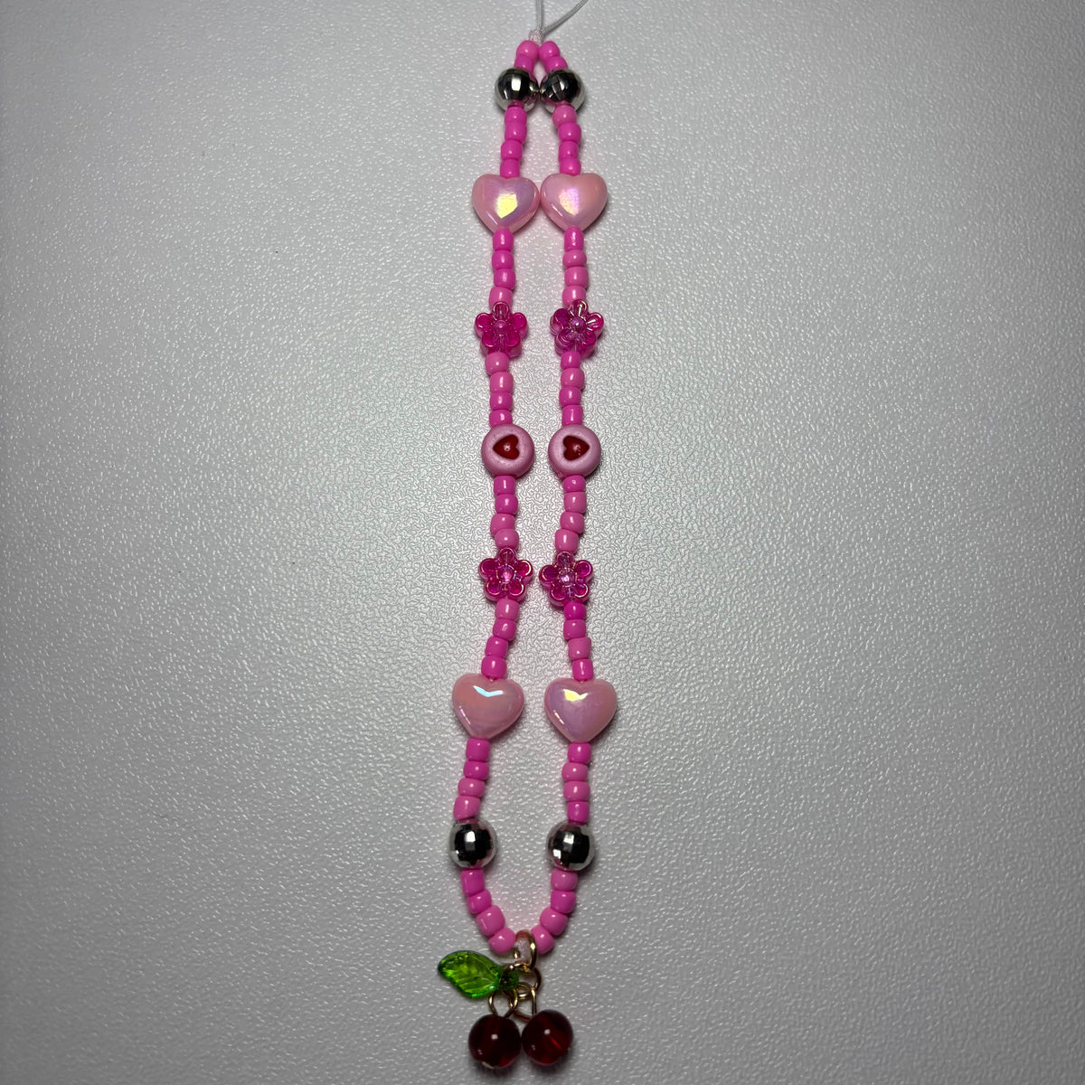 Pink cherry phone charm 🍒