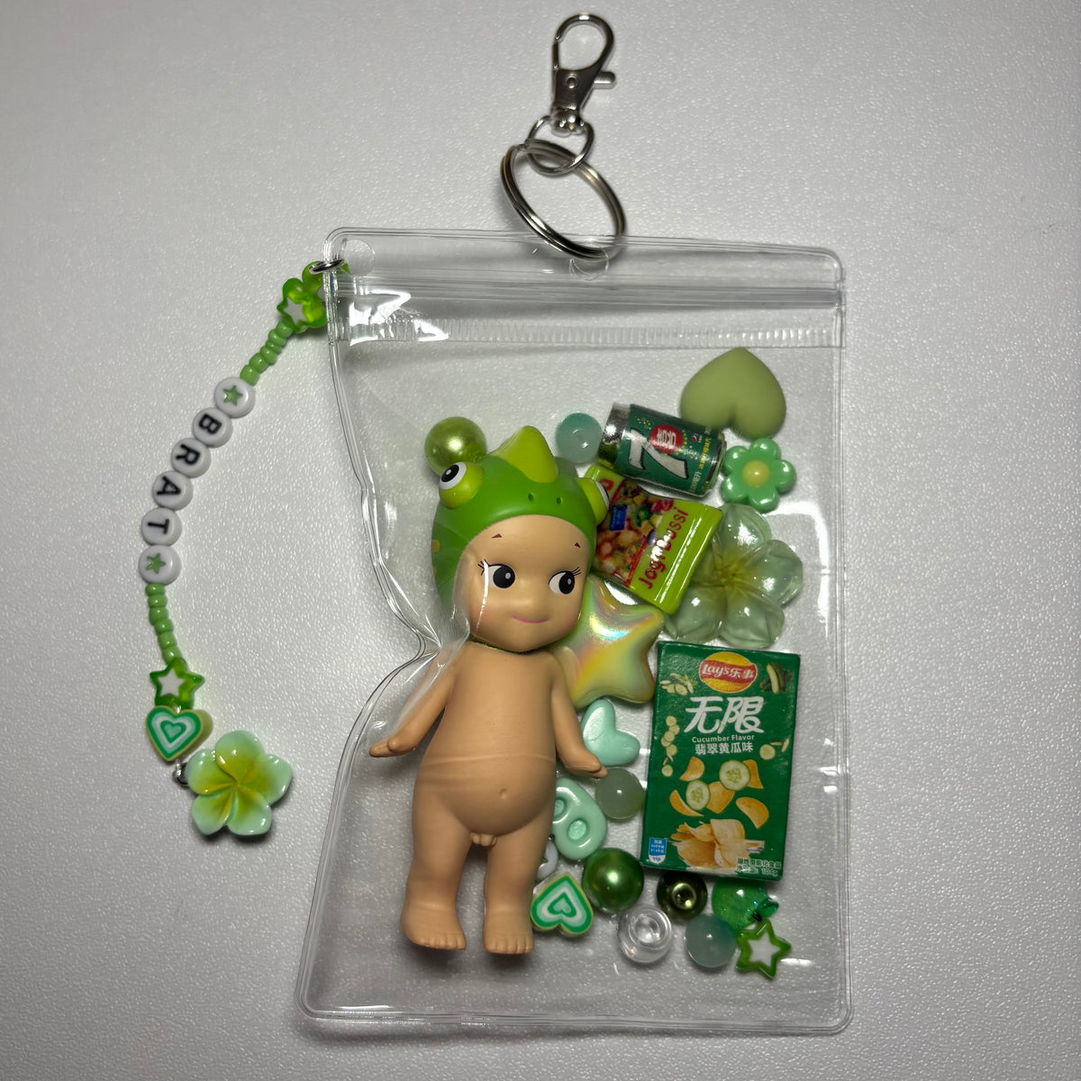 Chameleon Sonny angel Brat green trinket pouch🦎