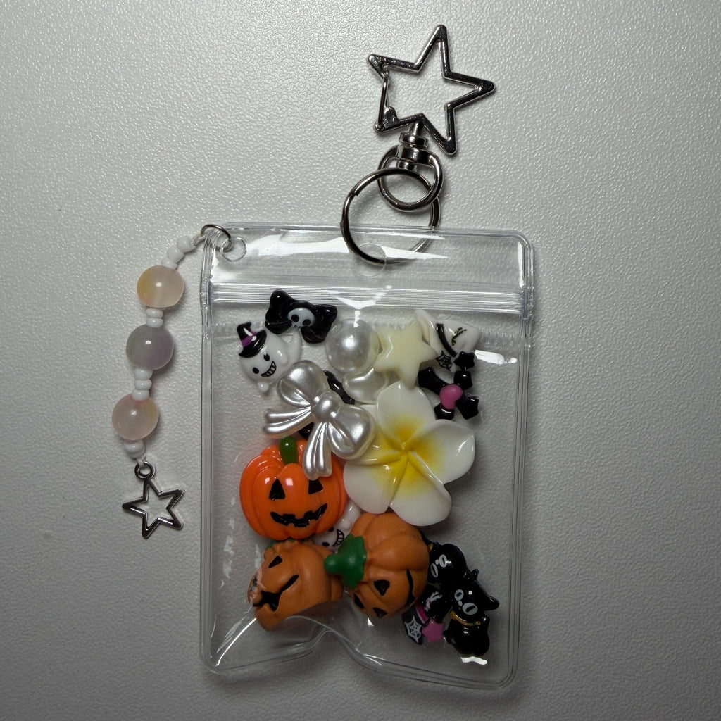 White pumpkin mini trinket pouch 🤍🎃