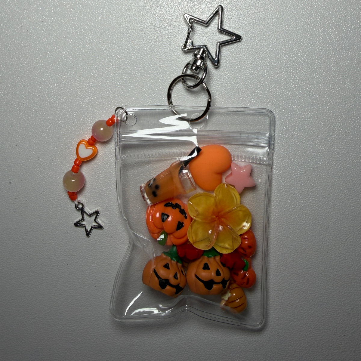 Orange pumpkin mini trinket pouch 🧡🎃