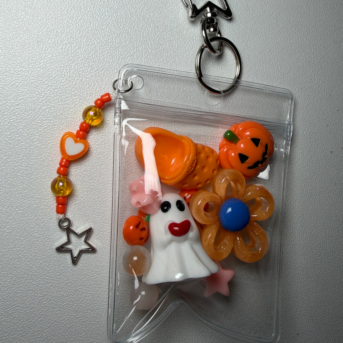 Orange ghost mini trinket pouch 🧡👻