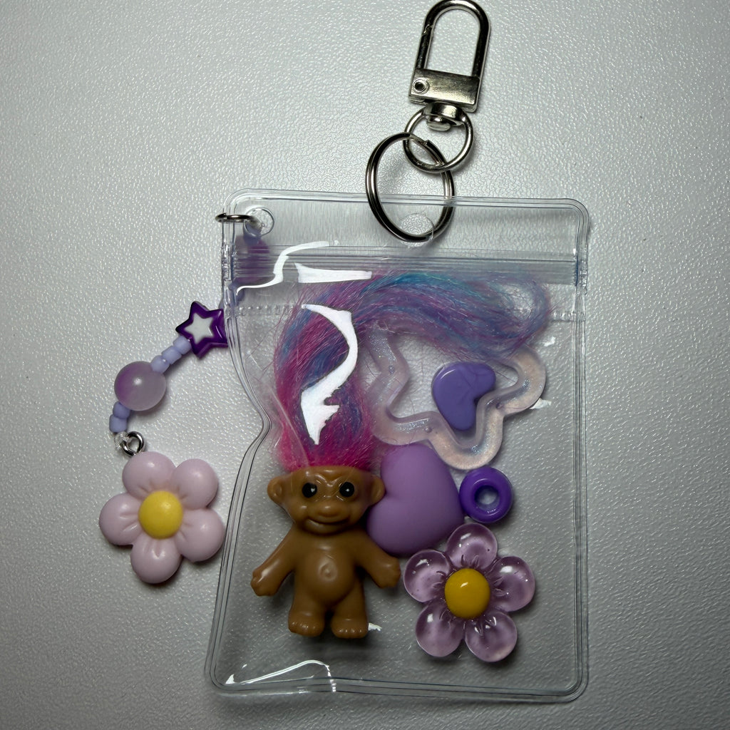 Purple Troll mini trinket pouch 💜