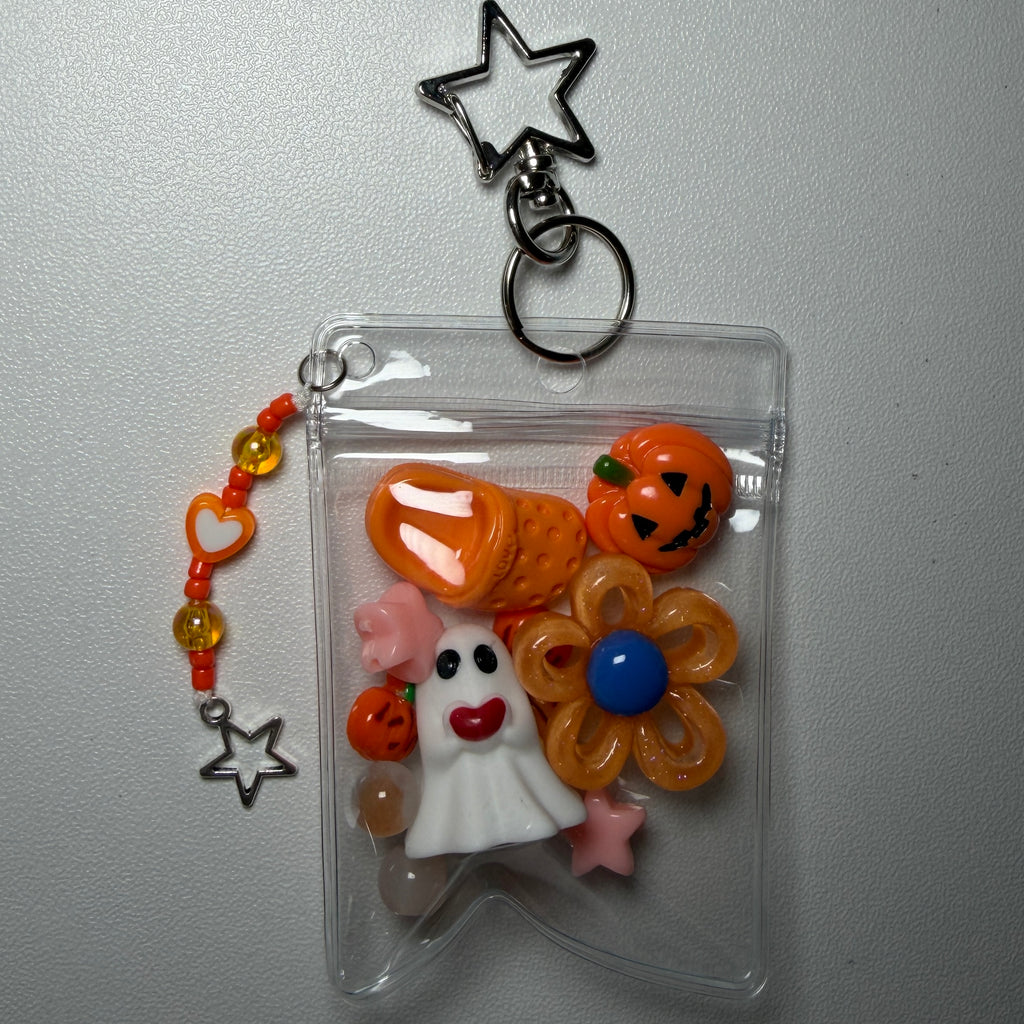 Orange ghost mini trinket pouch 🧡👻