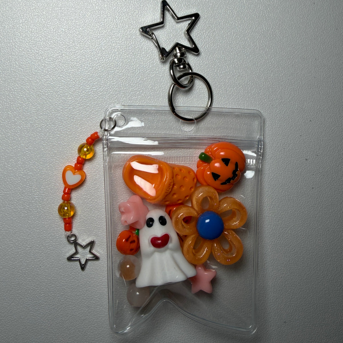Orange ghost mini trinket pouch 🧡👻