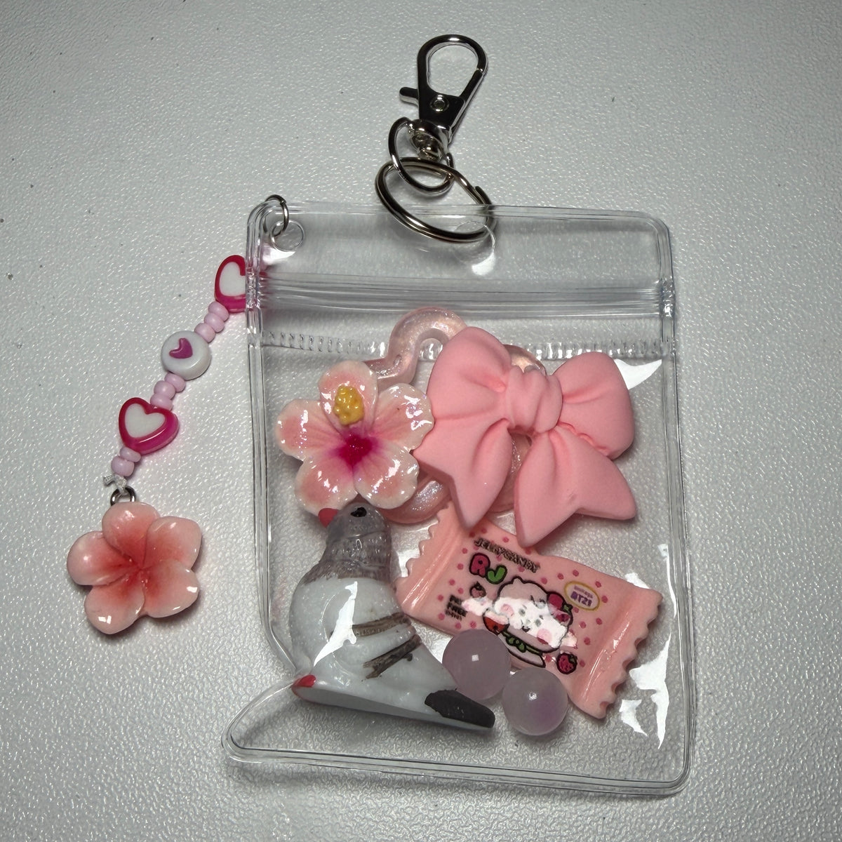 Pink pigeon mini trinket pouch 🩷
