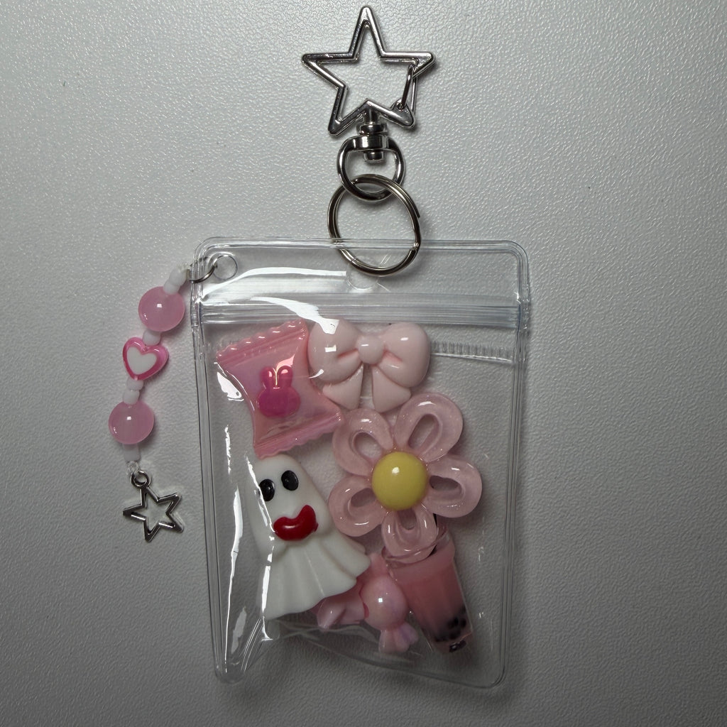 Pink ghost mini trinket pouch 🩷👻