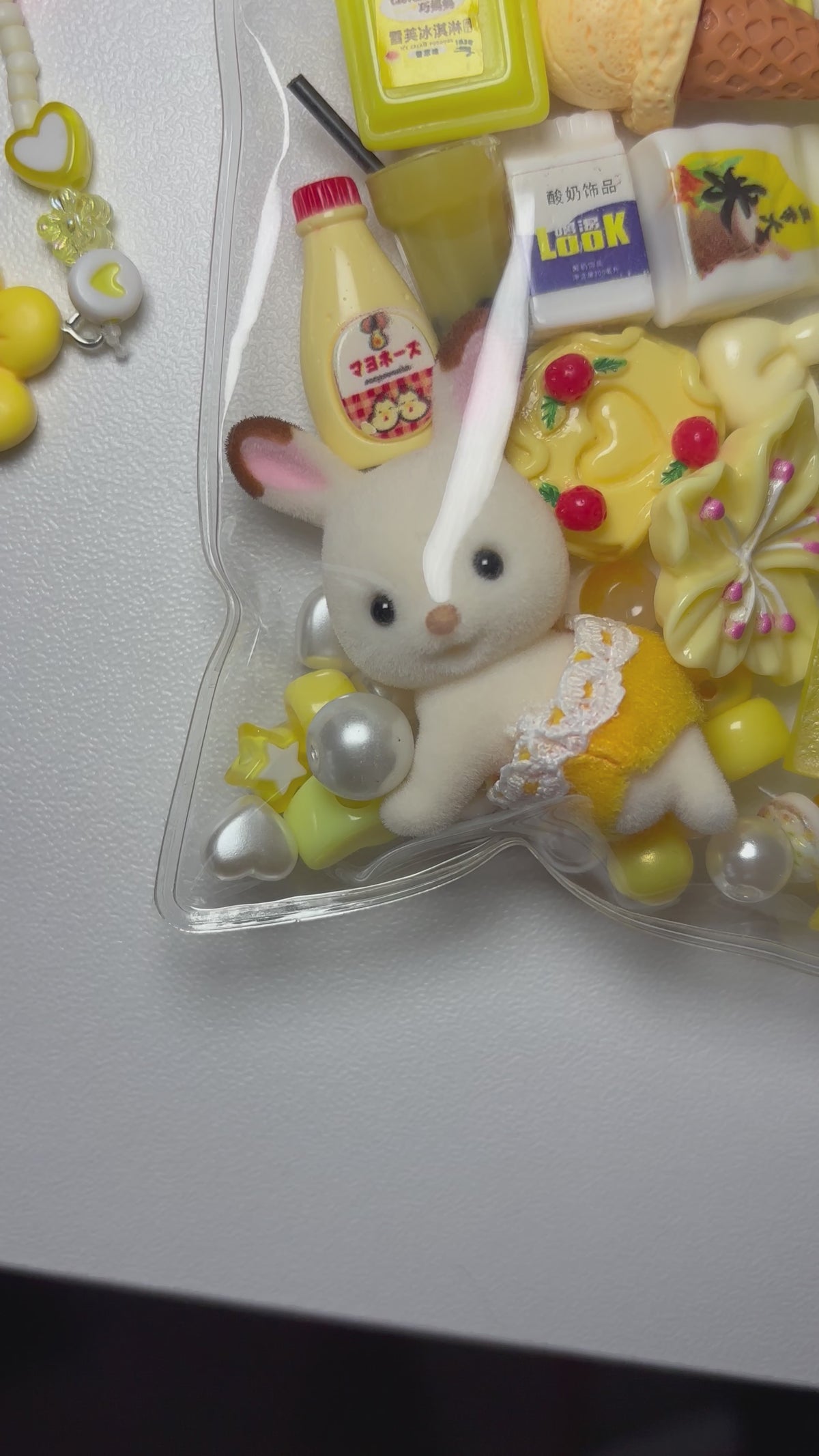 Yellow bunny trinket pouch 💛